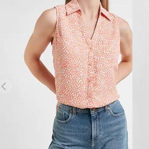 Printed Sleeveless Portofino Shirt